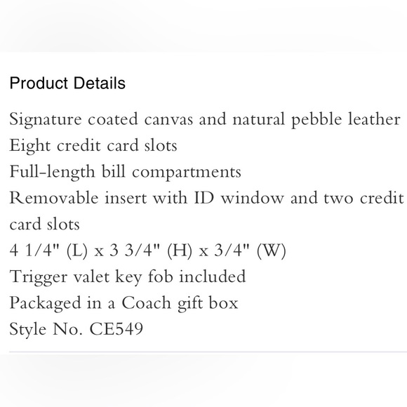 COACH Men’s 3 in 1 Wallet Credit Card Case Keychain Gift Set - Picture 14 of 14